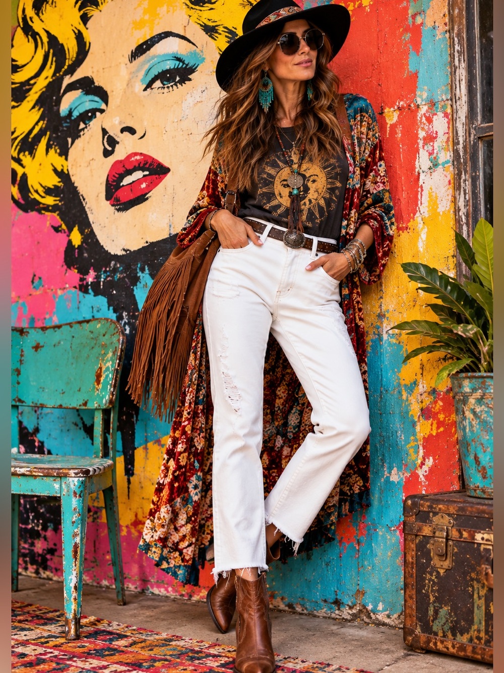 Articles of Society Rene Mid Rise Distressed jeans